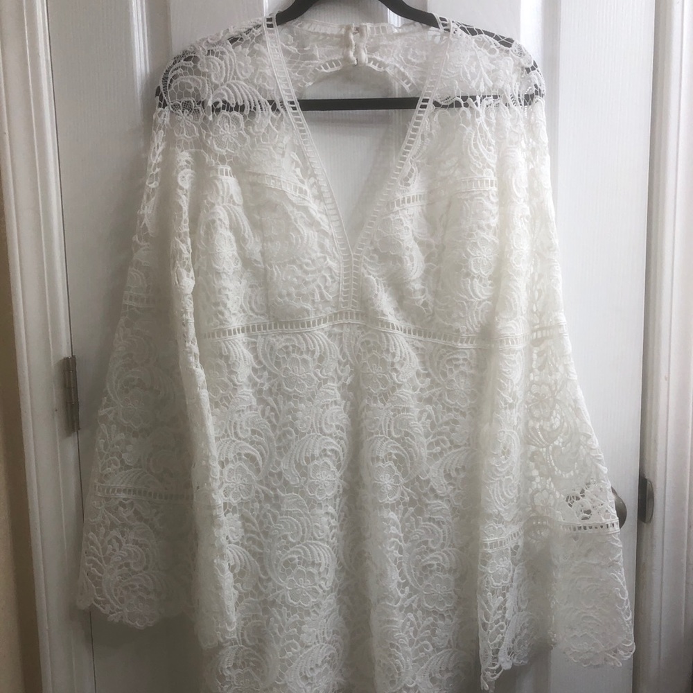 White lace dress